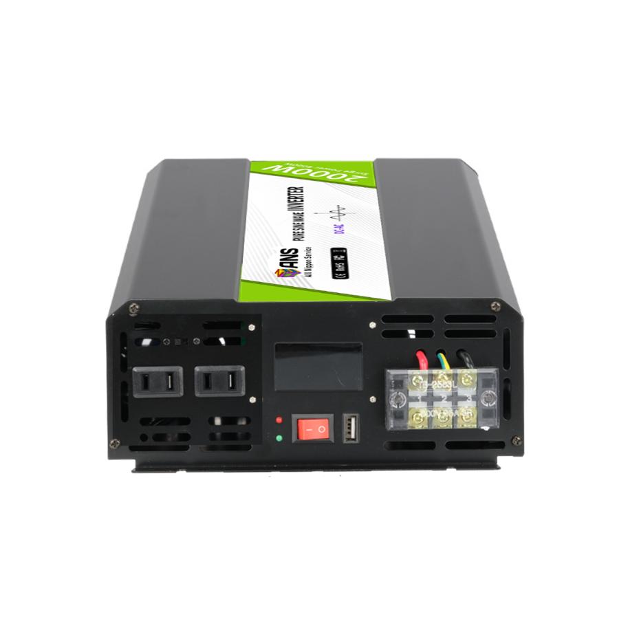 インバーター 入力24V 定格2000W 最大4000W 正弦波 ACコンセント USB
