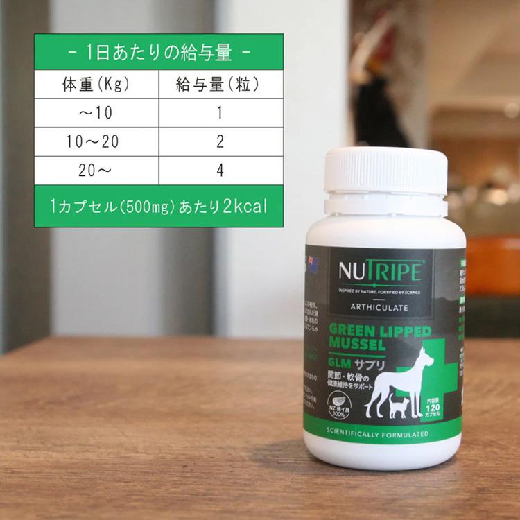 NUTRIPE（ニュートライプ） GLMサプリ 犬猫用 体重1kg〜10kg 1日1