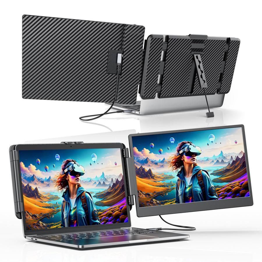 AnT トリプルポータブルモニター 14インチ モバイルモニター トリプル 