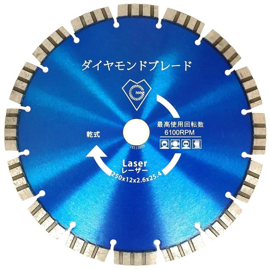 外径250mm (10インチ） 乾式 コンクリート 切断用 波形セグメント