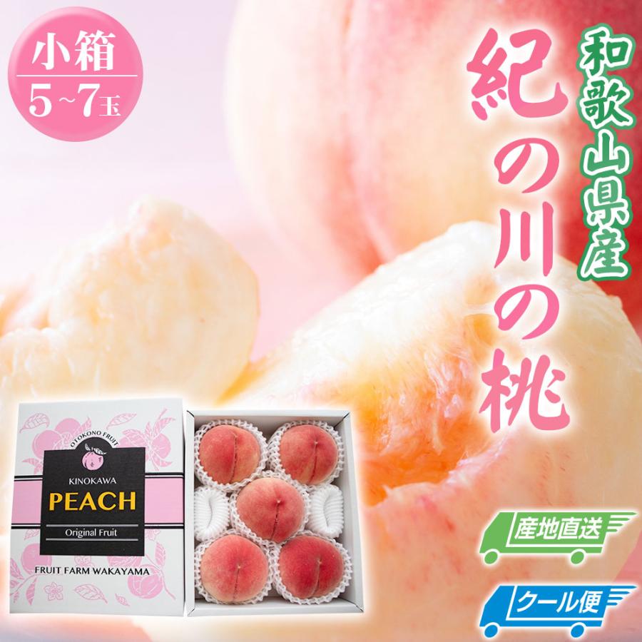 桃 小箱 5〜7玉 和歌山県 紀の川の桃 和歌山県産 送料無料  もも 食品 秀品 産地直送 クール便 | 