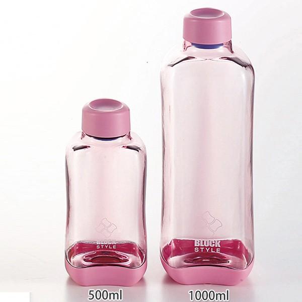 水筒 スポーツボトル ブロックスタイル PCアクアボトル 500ml ピンク