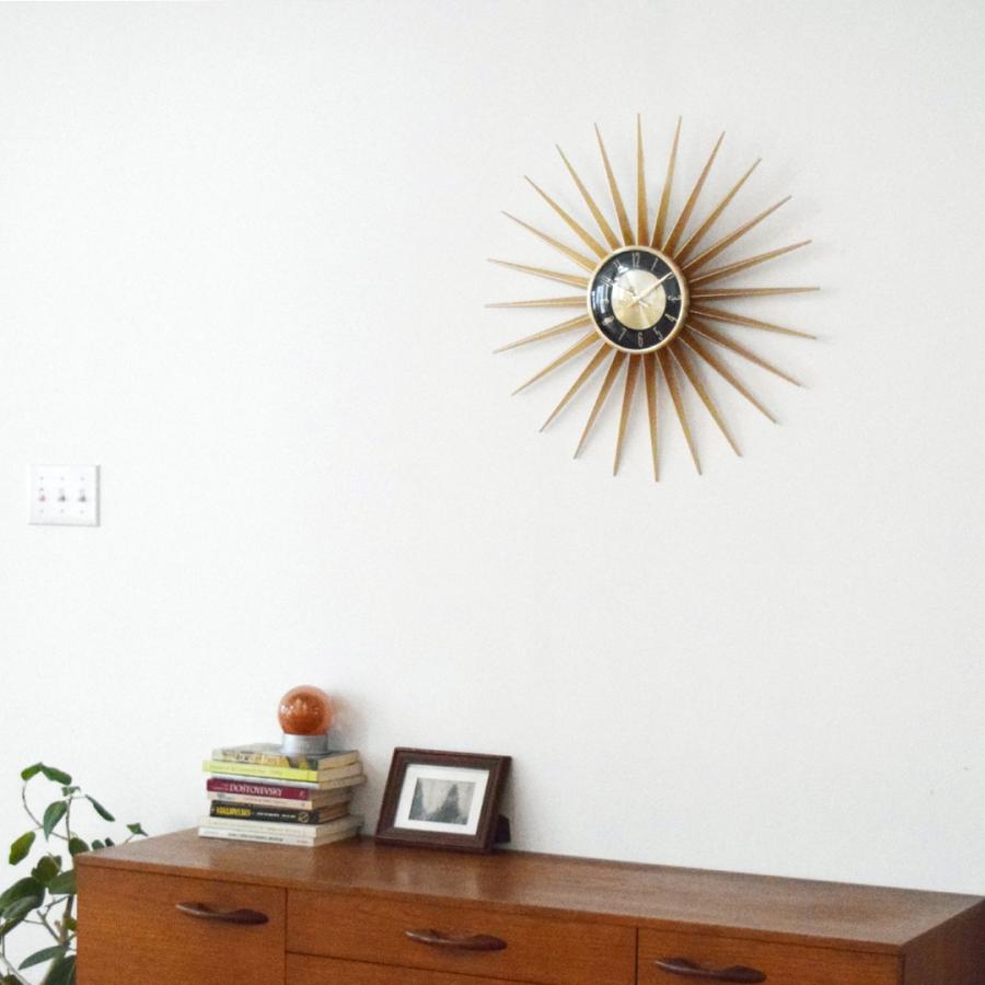 Emits Time ミッドセンチュリー　サンバースト　壁掛け　時計　ビンテージ 楽天市場】壁掛け時計 エミッツタイム 直径60cm サンバースト
