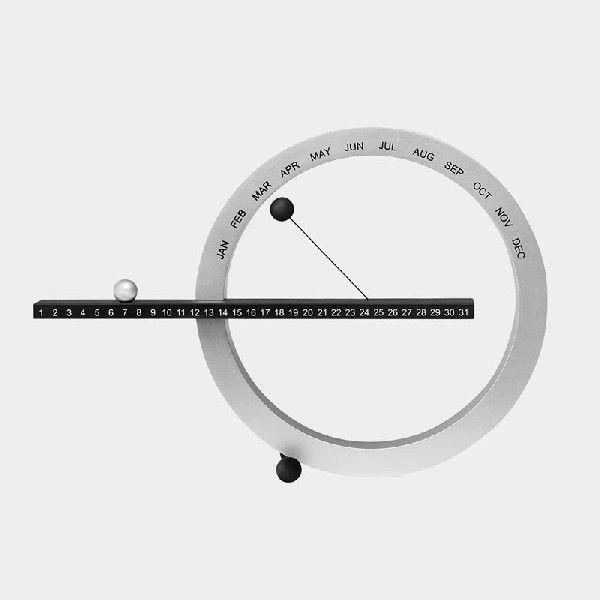 MoMA パーペチュアルカレンダー ブラック シルバー スモール モマ 万年カレンダー 98890 おし