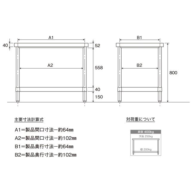 ステンレス作業台 三段 1800mm×450mm レンジ台 調理台 ステンレスラックレンジボード｜antdesignstore｜16