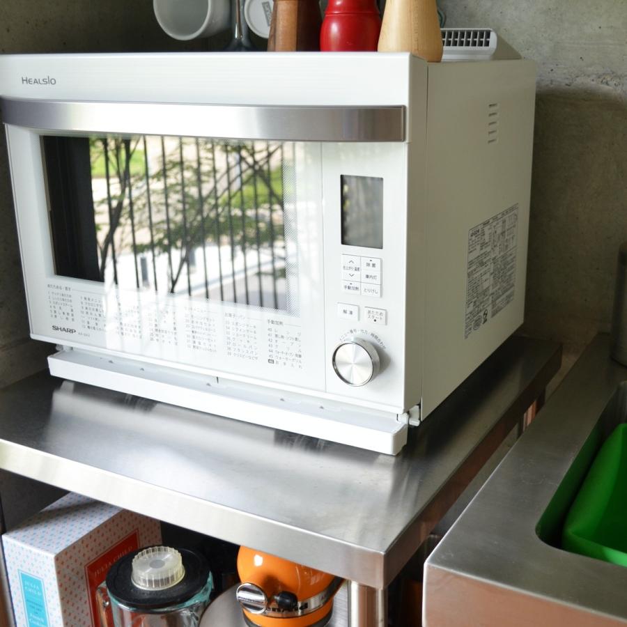 キャスター付ステンレス作業台 四段 900mm×450mm レンジ台 調理台