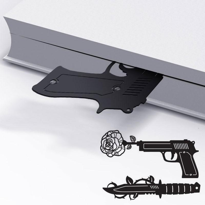 メール便対応可 アームドブックマーク ナイフ 薔薇のツル 銃 薔薇の花 ナイフ 拳銃 鉄砲 しおり ブックマーカー 金属 薔薇のツルが巻き付いたナイ Mol Sms003 アントデザインストア 通販 Yahoo ショッピング
