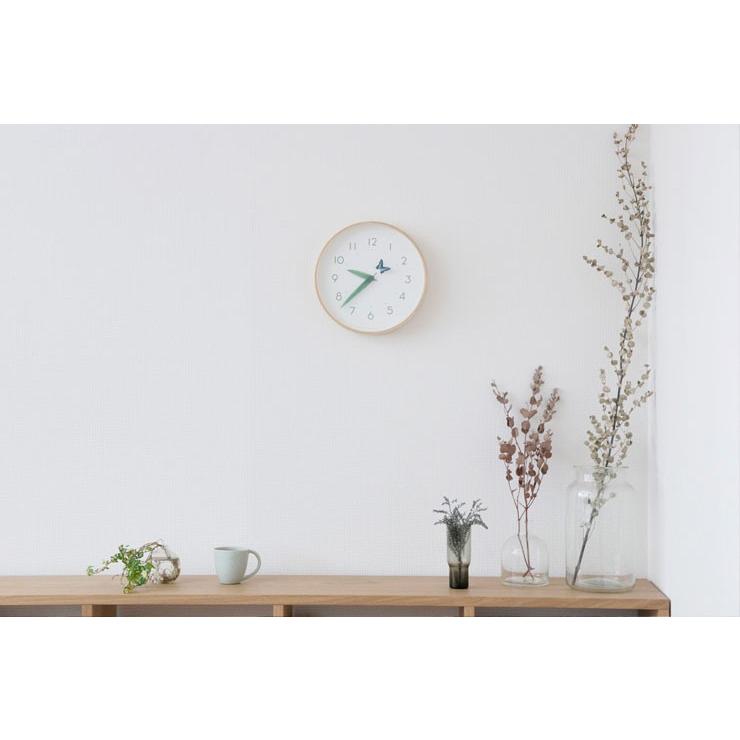 Lemnos（レムノス） とまり木の時計 アゲハ蝶 SUR18-16 AGEHA 掛け時計