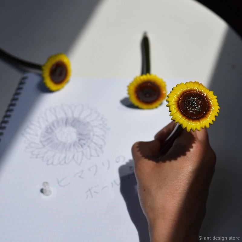 ひまわりボールペン ヒマワリ 向日葵 ペン 黒ペン おしゃれ かわいい 北欧 Xon アントデザインストア 通販 Yahoo ショッピング
