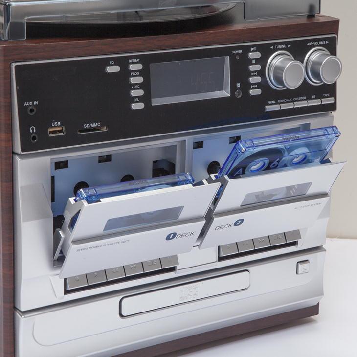 ファミリーライフ マルチオーディオプレーヤー a33438 CD レコード カセット 録音 USB SDカード LP盤 SP盤 EP盤 対応の画像