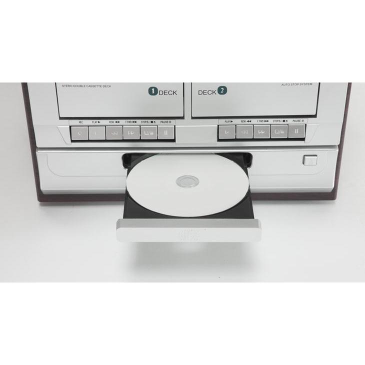 ファミリーライフ マルチオーディオプレーヤー a33438 CD レコード カセット 録音 USB SDカード LP盤 SP盤 EP盤 対応の画像
