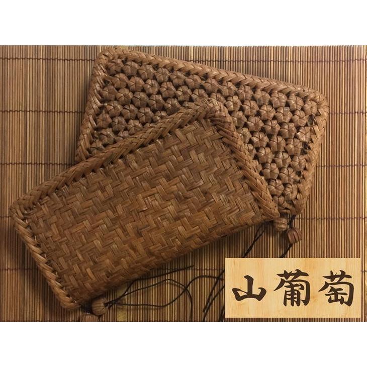 【美品】山葡萄の長財布 楽天市場】純国産 山葡萄長財布 縦網代編み 21.0cm 五十嵐喜良作