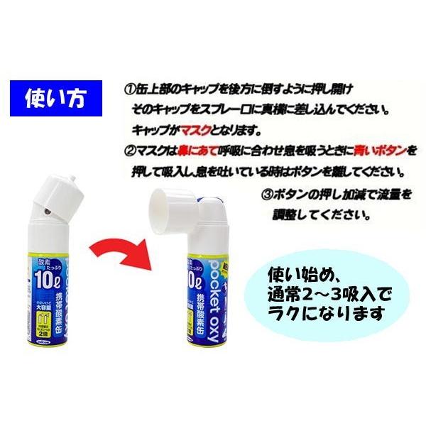 UNICOM 携帯酸素缶 ポケットオキシ pocket oxy POX04 酸素ボンベ 10L 6