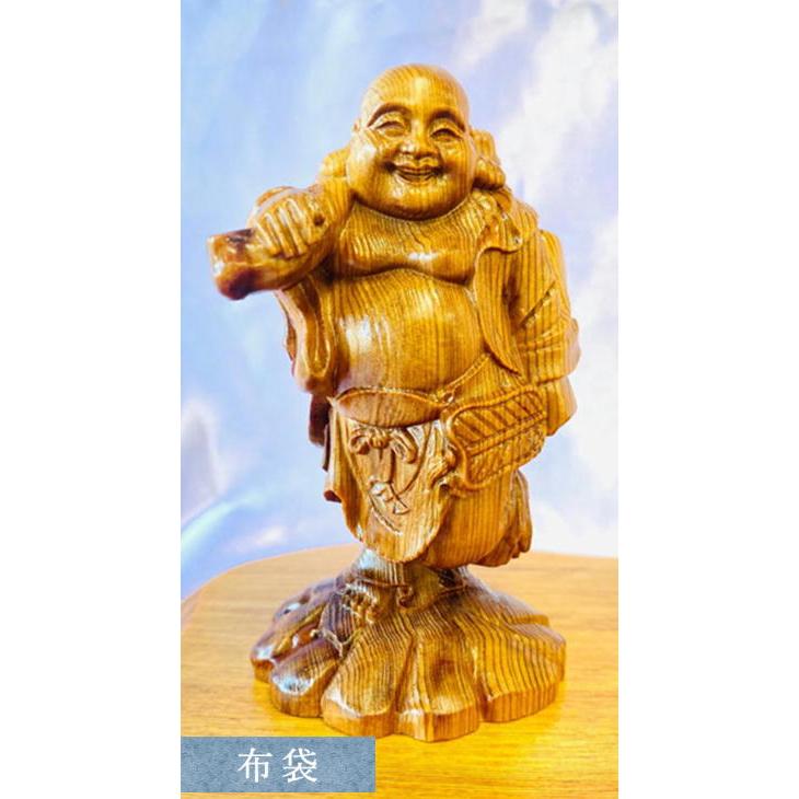 神木 屋久杉 七福神 認定シール付き 泊 健一郎作 置物 縁起物 工芸品