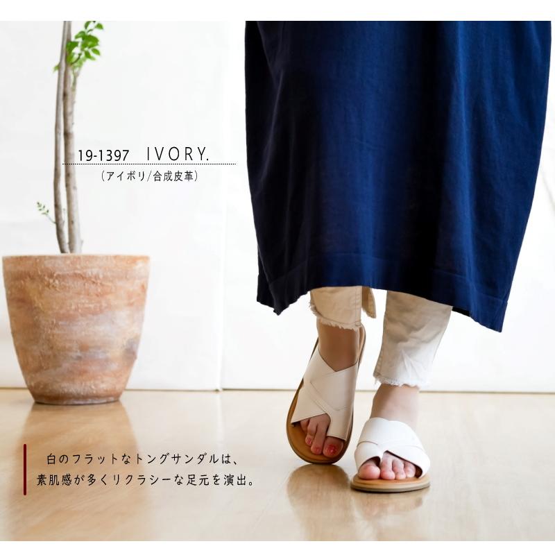 CAVOUR カボール トングサンダル レディース トング つっかけ ラウンド