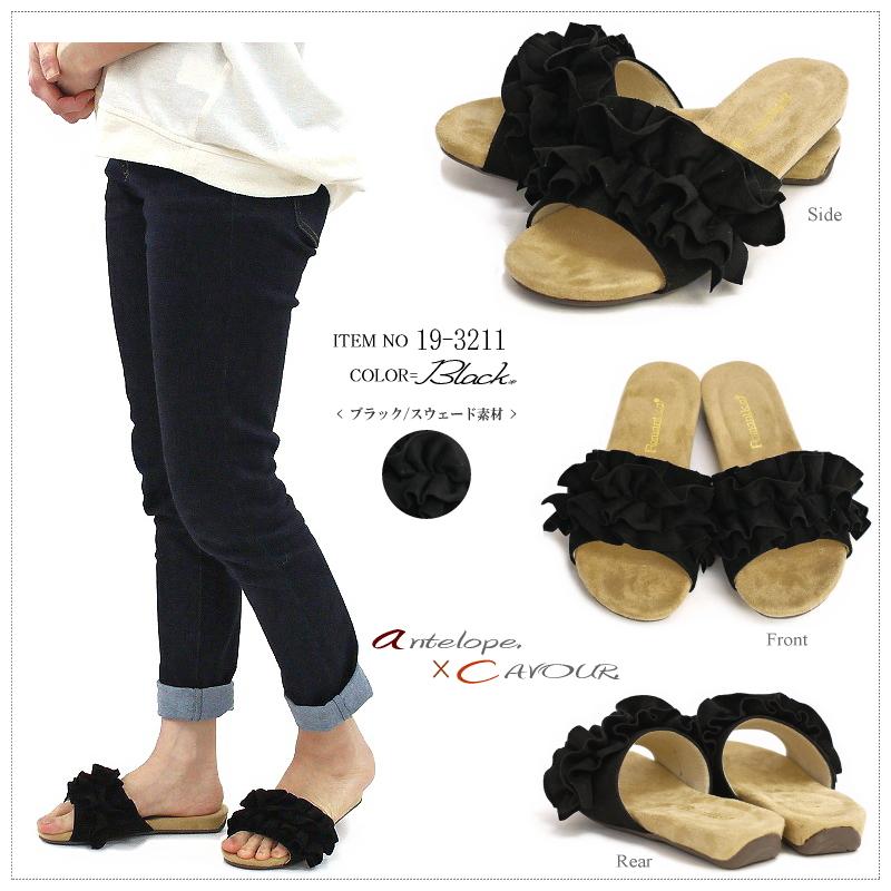 50%OFF CAVOUR カボール サンダル 靴 レディース ぺたんこ フラット