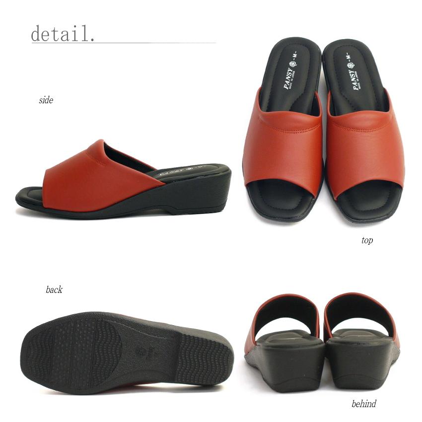 サンダル レディース パンジー 日本製 ミュール つっかけ