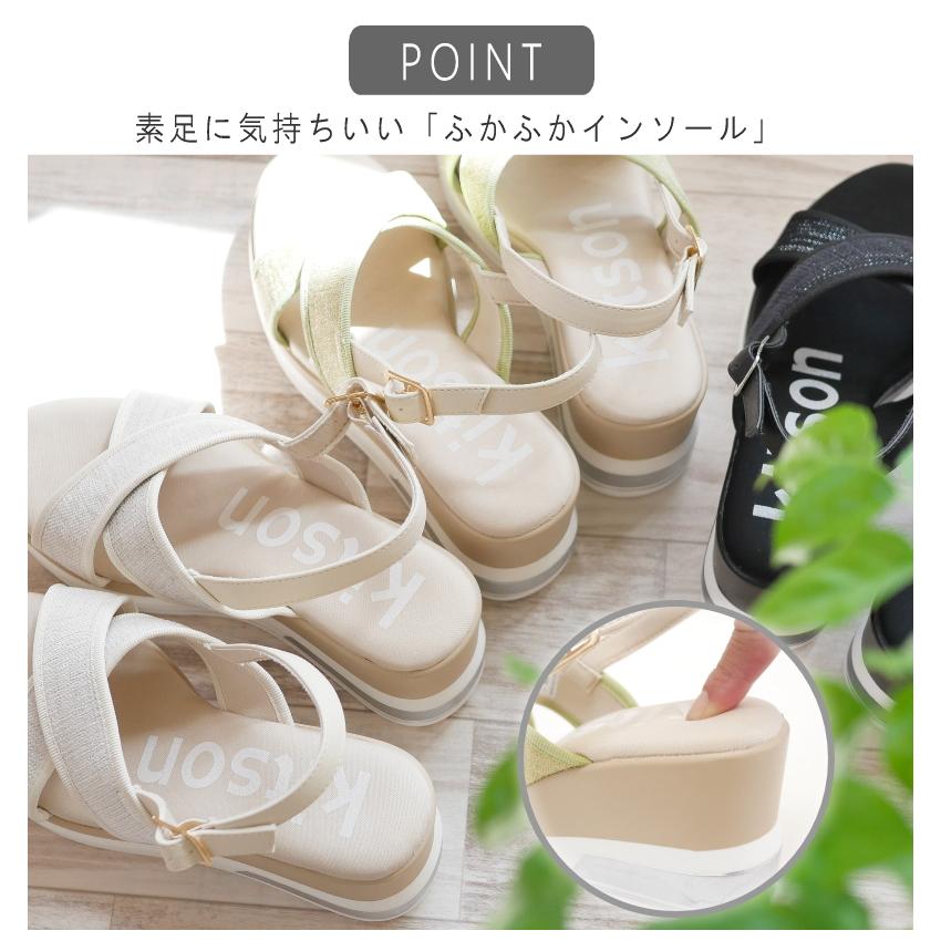 サンダル 厚底 レディース バックストラップ kitson キットソン 3E
