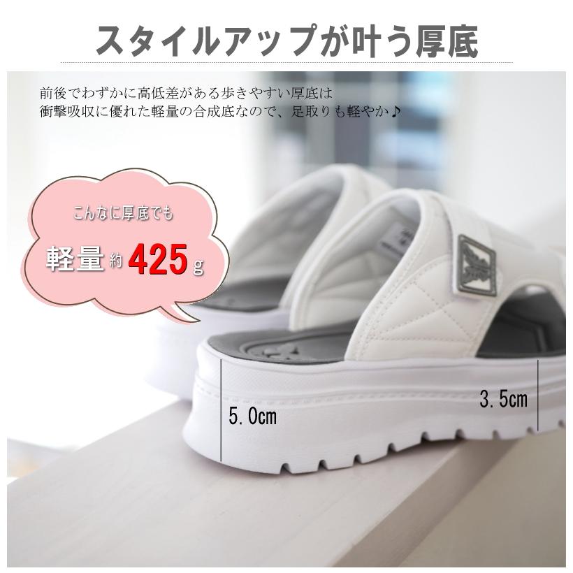 スポーツサンダル レディース ミュール 厚底 ボリューム