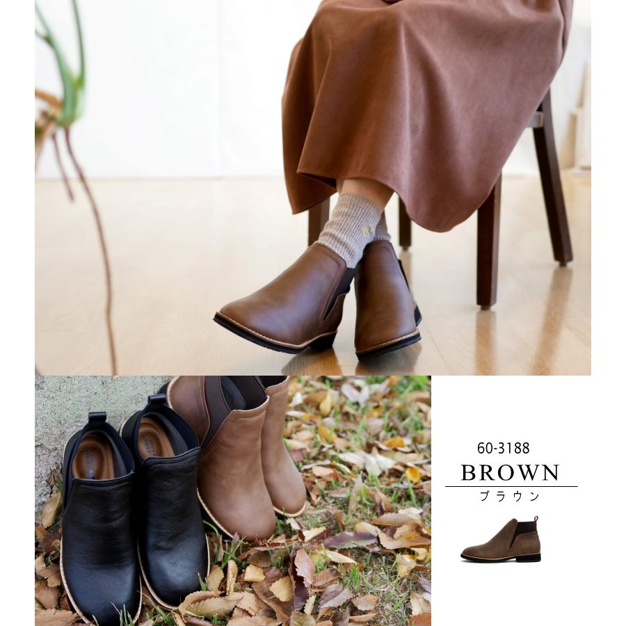 サイドゴアブーツ レディース フラットシューズ PennyLane ペニー