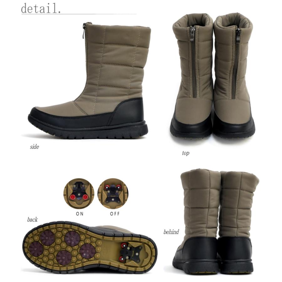 防寒ブーツ レディース スノーブーツ ミドル丈 NORTH DATE ノース