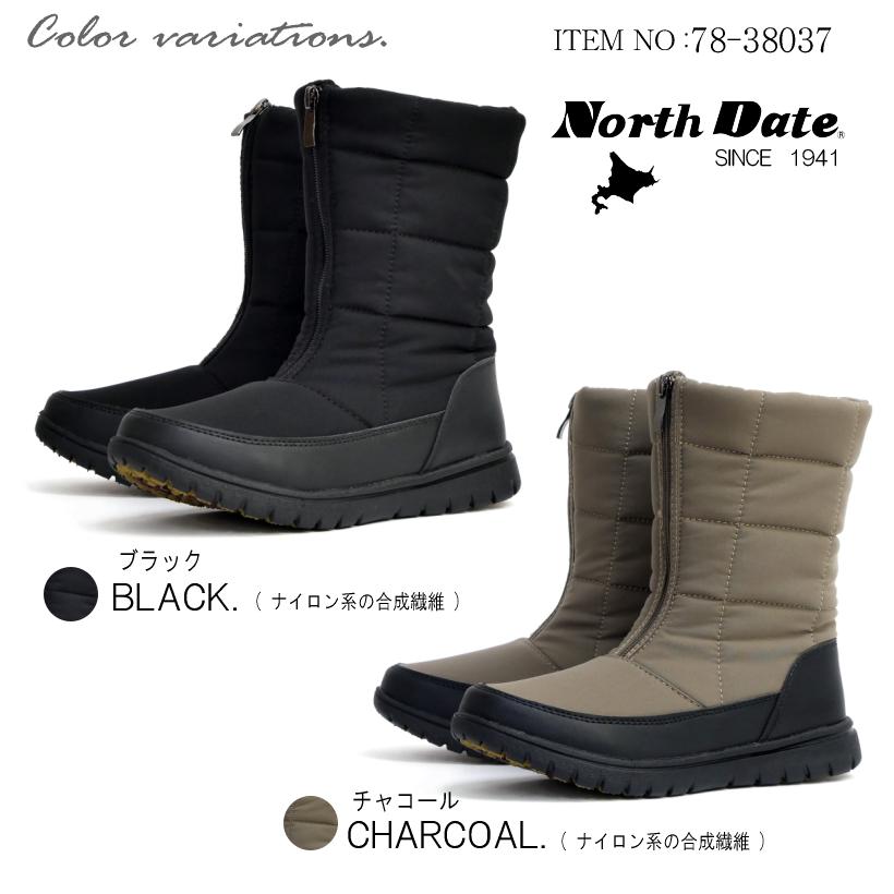 防寒ブーツ レディース スノーブーツ ミドル丈 NORTH DATE ノース