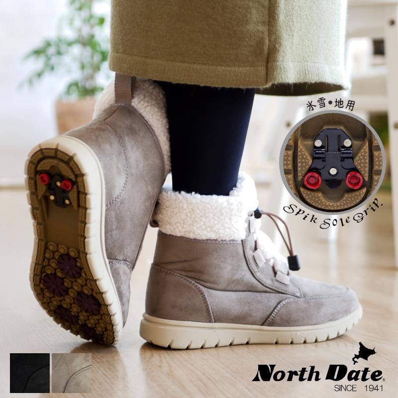 North Date ノースデイト スノーブーツ ボア ショート丈 レディース