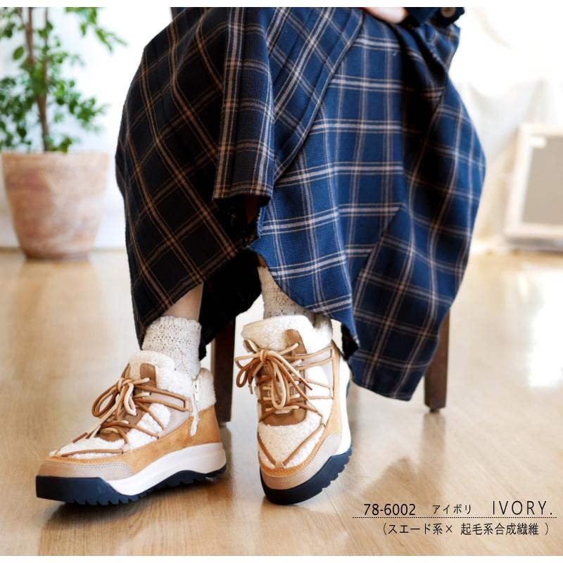 North Date ノースデイト アンクルブーツ レディース ボア フリース