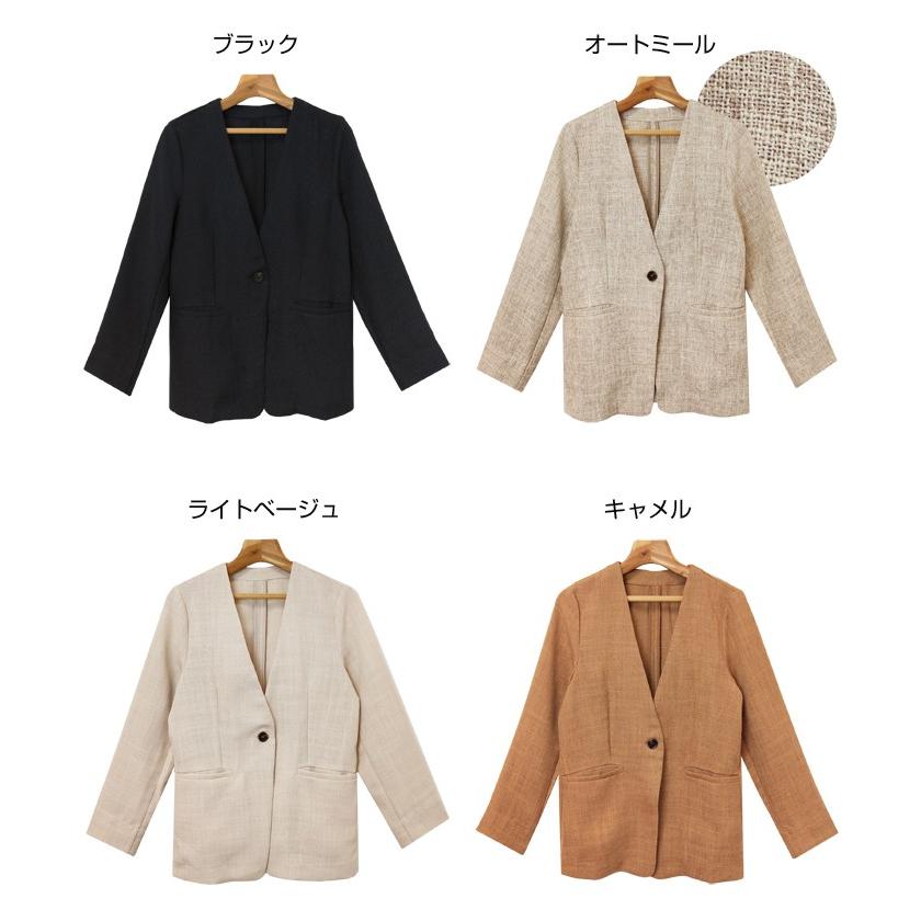 リネンタッチ 2way ボタン ノーカラー ジャケット レディース マーブルボタン スリット サイドポケット 春 夏 送料無料 宅配便a I 5 And Me アンドミー 通販 Yahoo ショッピング