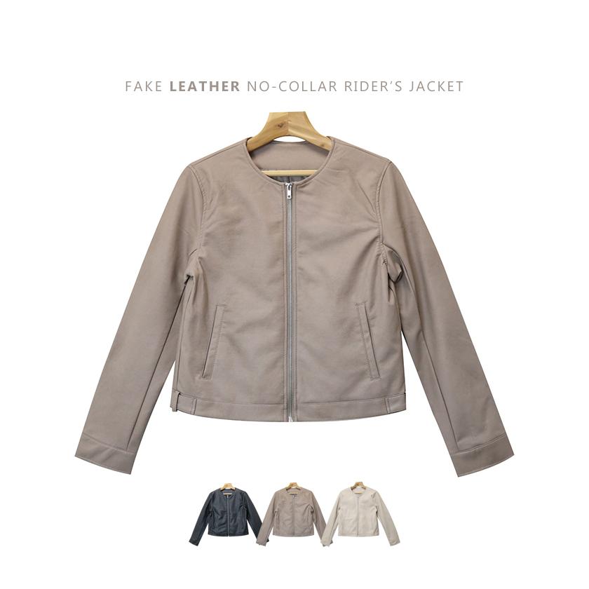 ノーカラー ジャケット シングル フェイクレザー ライダース レディース 長袖 M Lサイズ 春 夏 秋 冬 送料無料 宅配便a And Me アンドミー 通販 Yahoo ショッピング