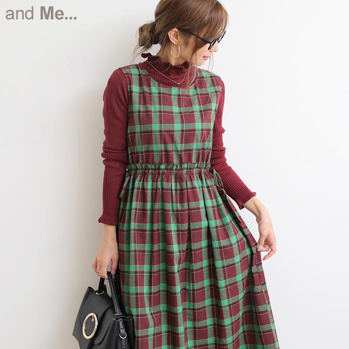 ワンピース レディース チェック柄 ノースリーブ ドロスト ワンピ ロング フレア フェミニン リネンタッチ 春 夏 Sale 宅配便a E 4 And Me アンドミー 通販 Yahoo ショッピング