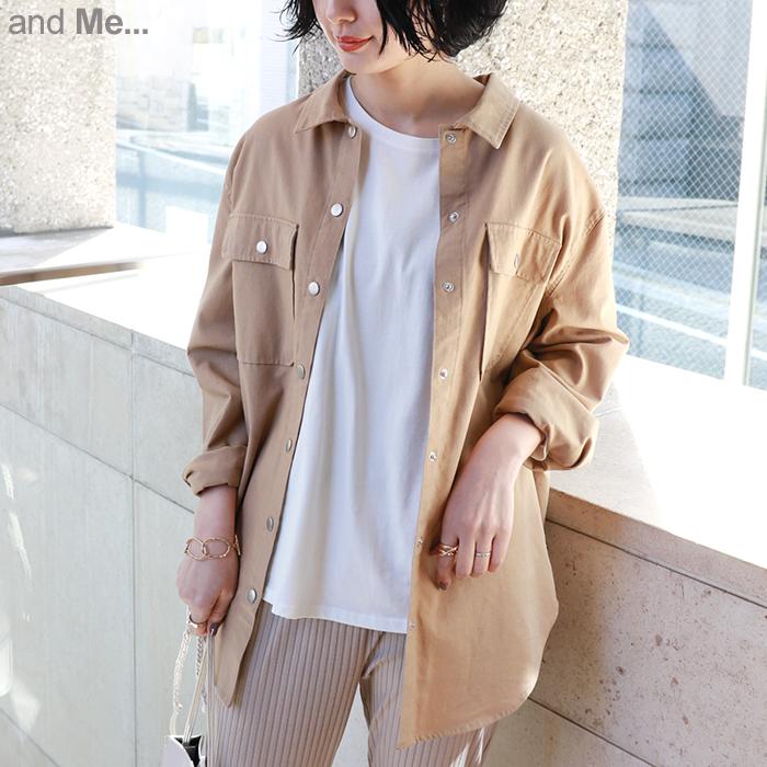 コットン リネン オーバーサイズ シャツ ジャケット レディース 長袖 綿 麻 スナップボタン 春 夏 秋 宅配便a And Me アンドミー 通販 Yahoo ショッピング