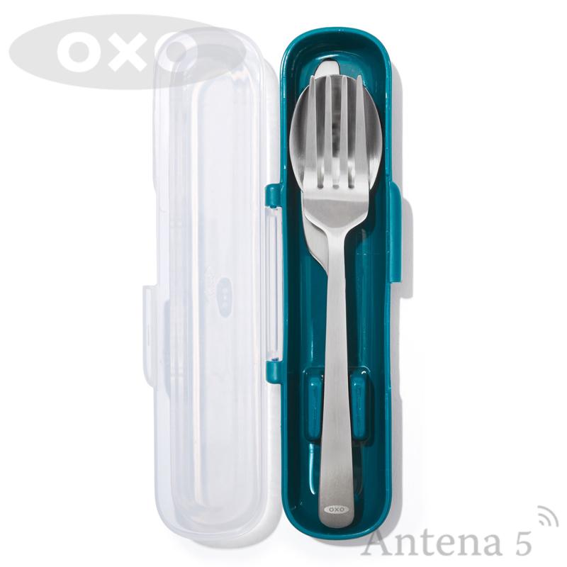 OXO（オクソー） プレップ&ゴー ステンレスカトラリーセット(ケース付