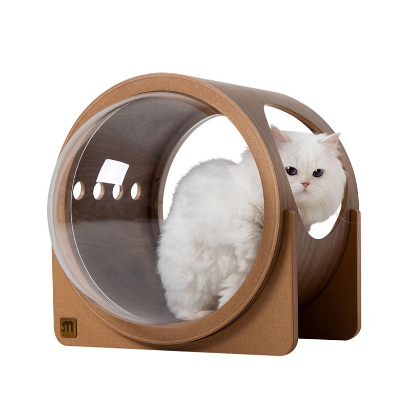 MYZOO 【床置きタイプ猫用ベッド】MYZOO-宇宙船ALPHA /ウォールナット