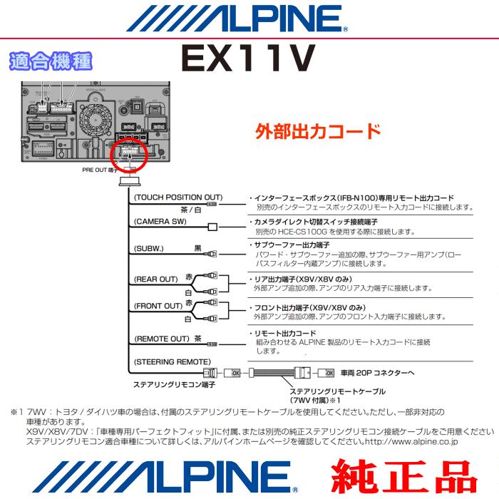 ALPINE（アルパイン） 『 』 EX11V 純正部品 音声・サブウーファー