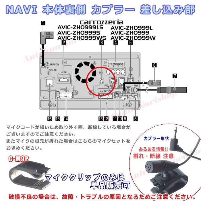 カロッツェリア パイオニア AVIC-ZH0999L 純正品 ハンズフリー 音声