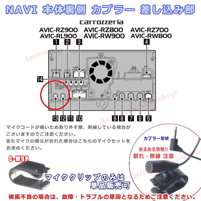 カロッツェリア パイオニア AVIC-RW900 純正品 ハンズフリー 音声認識 