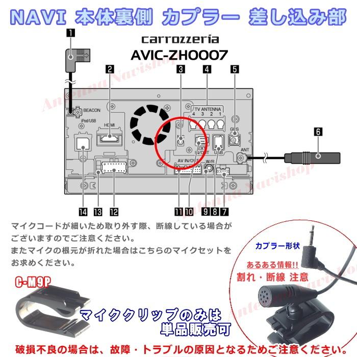 カロッツェリア パイオニア AVIC-ZH0007 純正品 ハンズフリー 音声認識 