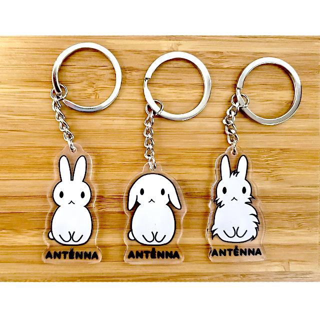 メール便発送】ANTENNAオリジナル うさぎアクリルキーホルダー