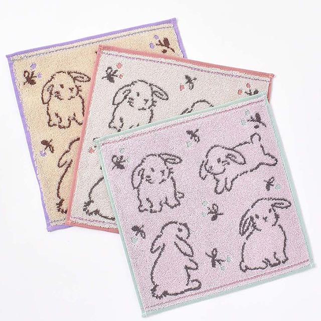 メール便発送】アウリス タオルチーフ ロップイヤー ハンカチタオル