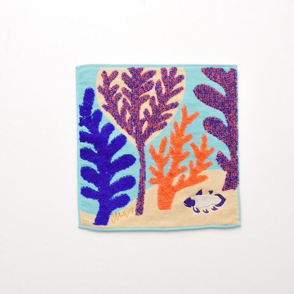 MiW / ガーゼパイルハンカチ シーラカンス／ブルー ハンカチクロス