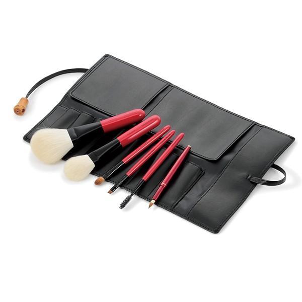 新品＊竹田ブラシ 基本ブラシセット椿 7本　熊野化粧筆　Takeda Brush Takeda Brush 熊野化粧筆 基本ブラシセット椿(ケース付) : アンティナ
