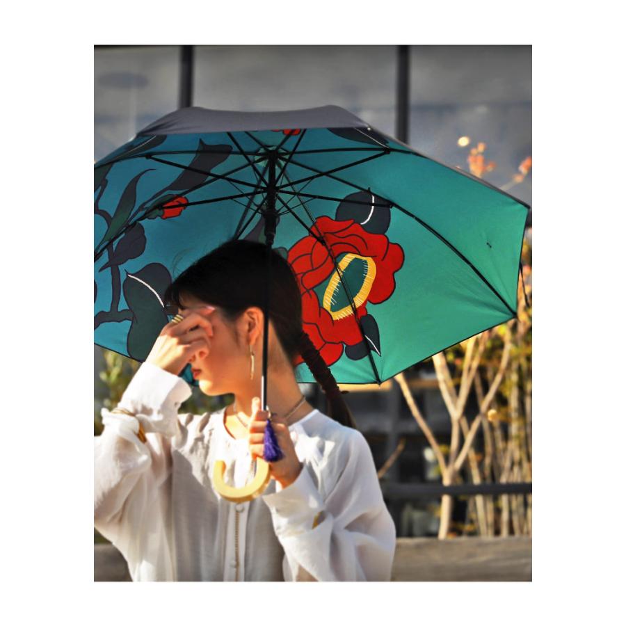 日傘 傘 晴雨兼用 遮光 大判模様 柄 UVカット タッセル プレゼント｜antiqcafe｜14
