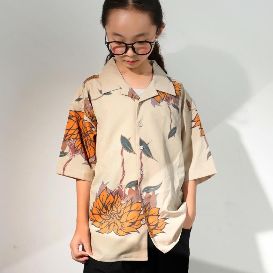 アウトレット 50%OFF シャツ トップス 半袖 花柄 子供服 キッズ TOY｜antiqcafe｜14