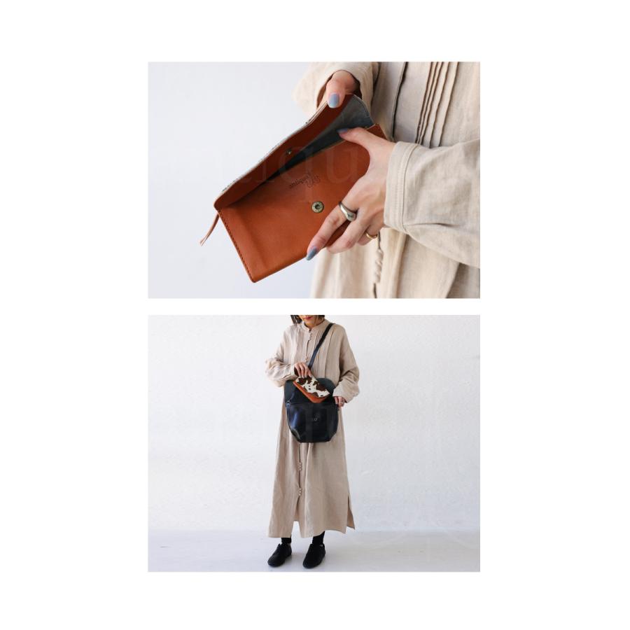 ＊antiqua ハラコ レザー長財布＊アンティカ antiqua（アンティカ） 再入荷予定有!数量限定販売。ハラコ本革財布