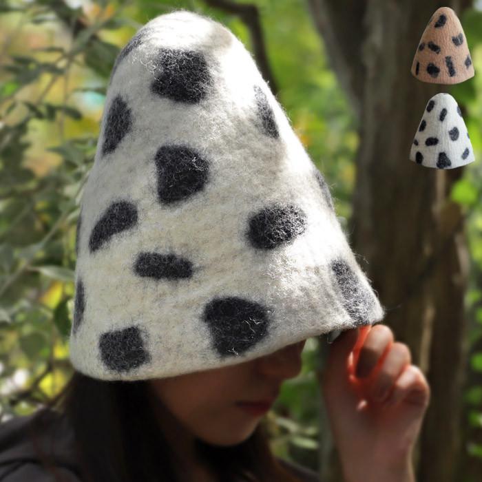 帽子 ハット サウナハット サウナ帽 サウナキャップ アニマル ヒョウ柄