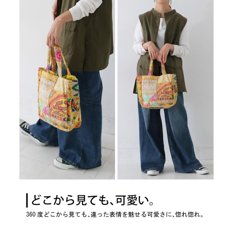 antiqua（アンティカ） トートバッグ カラフル刺繍 レディース バッグ