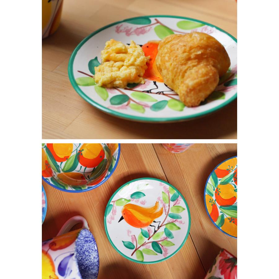 丸皿 16cm 平皿 プレート スペイン陶器 手描き 食器・メール便不可