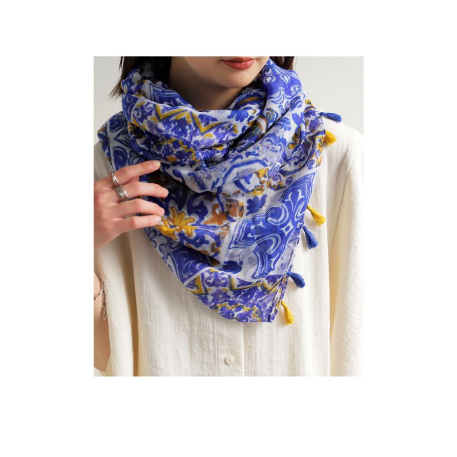 antiqua（アンティカ） ヨーロピアン柄シアーストール ストール