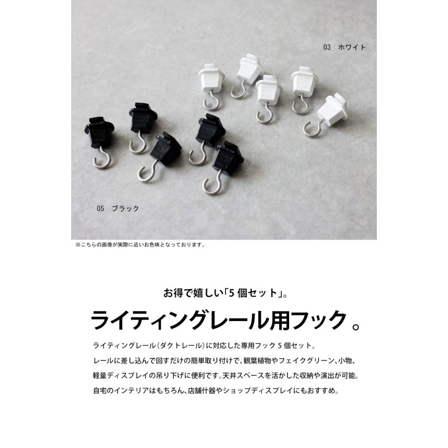 ダクトレール対応 フック 5個セット 天井収納 インテリア・メール便